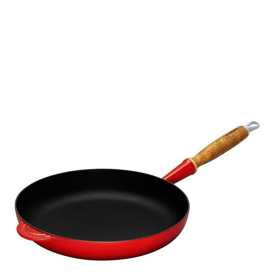 Le Creuset - Stekpanna med trähandtag 28 cm Cerise