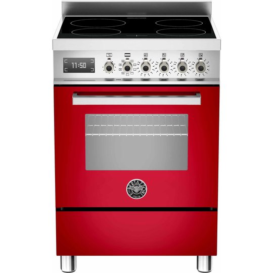 Bertazzoni PRO604 Induktionsspis 60 cm, 1 ugn, 4 zoner, Röd