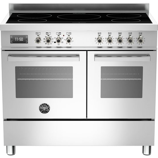 Bertazzoni PRO1005 Induktionsspis 100 cm, 2 ugnar, 5 zoner, Rostfri