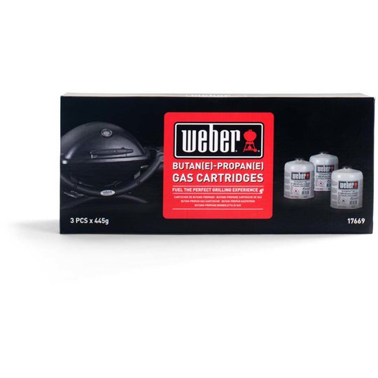 Weber Engångsgasolflaska (445g) 3.pk.