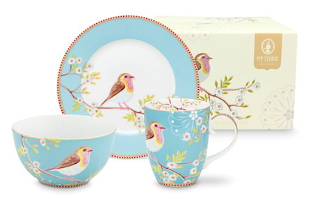 Early Bird Frukostset Blå 3 delar