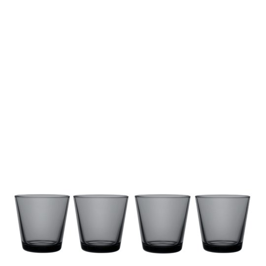 Iittala - Kartio Glas 21 cl 4-pack Mörkgrå