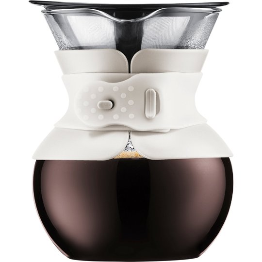 Bodum Pour Over med filter, vit, 0,5 liter