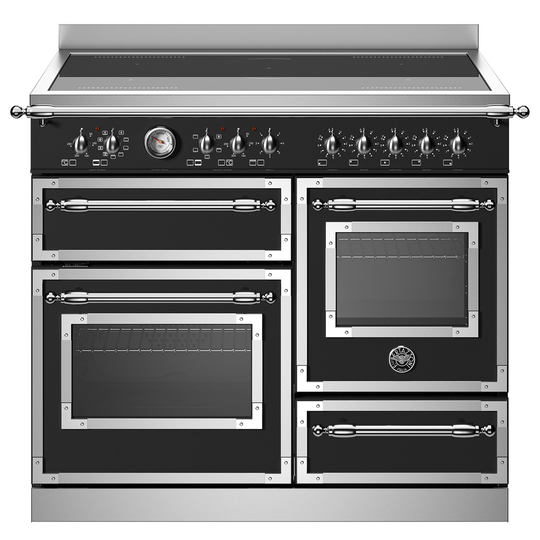 Bertazzoni HER105I3ENET Heritage induktionsspis med trippelugn, 100 cm, mattsvart