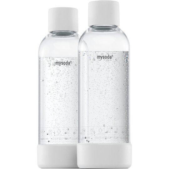 MySoda Vattenflaska 1 liter 2 st. Vit