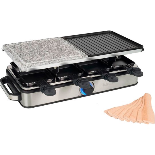 Princess Grill Deluxe sten/aluminium Raclette, 8 personer