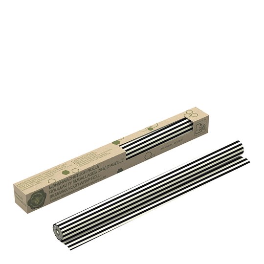 Nuts Innovations - Bivaxduk Rulle Ränder 30x90 cm Svart