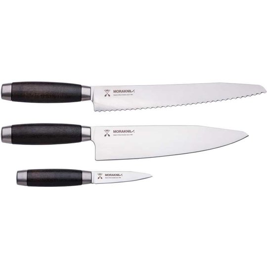 Morakniv Classic 1891 Knivset Kockkniv BrödknivSkalkniv Svarta