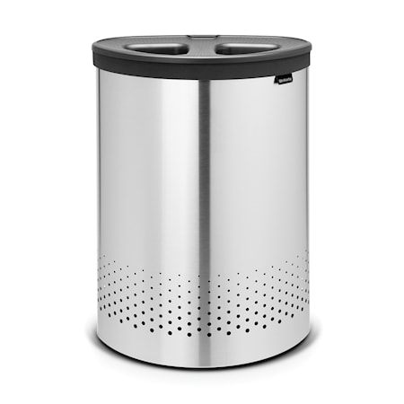 Tvättkorg 2 fack 55 L Mattborstat Stål