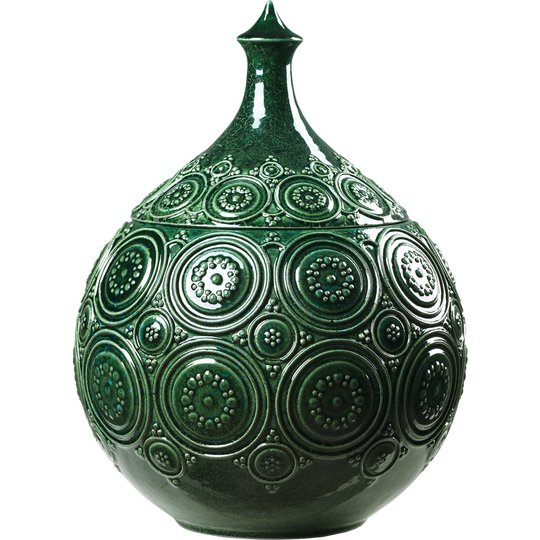 Bjørn Wiinblad Symphony Magic Bonbonniere Mörkgrön 21,5 cm