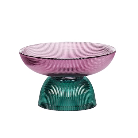 Skål Glas Rosa Grön