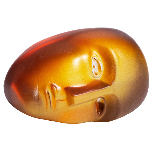 Kosta Boda BV Brains amber/yellow "Joy Wins" AC -21