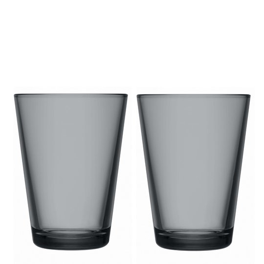 Iittala - Kartio Glas 40 cl 2-pack Mörkgrå