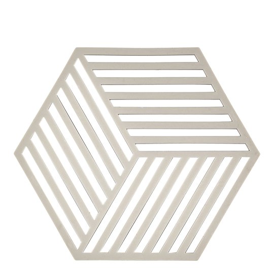 Zone Denmark - Hexagon Grytunderlägg Silikon 16 cm Varmgrå