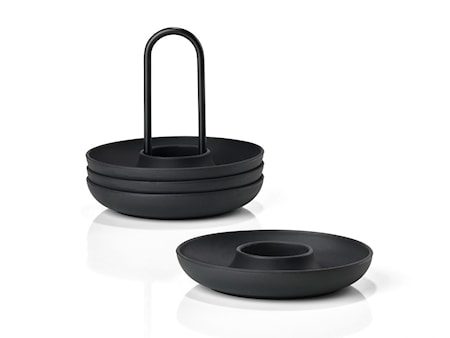 Äggkopp Black 4 st m hållare