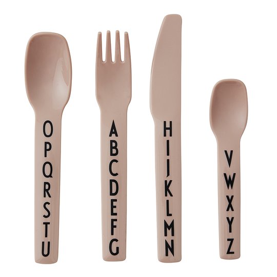 Design Letters - Eat & Learn Bestickset Nude