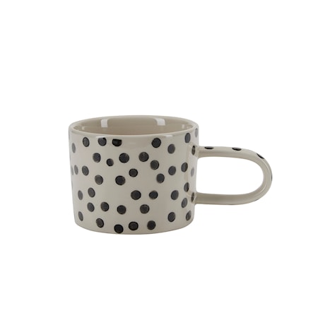 GraphicSmallDots Mugg 9 cm Svart/Vit