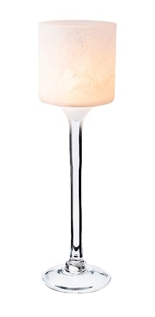 Ljuslykta frostad med rep glas diameter 35 cm