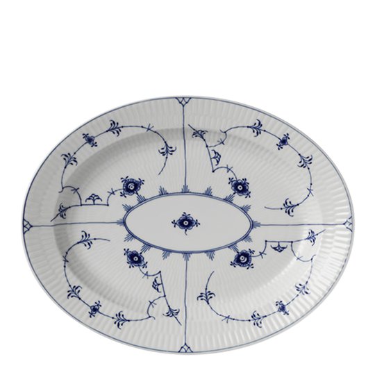 Royal Copenhagen - Blue Fluted Plain Fat 30 cm ovalt