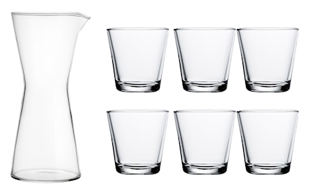 Kartio Karaff 95 cl + Glas 21 cl 6-pack Klar