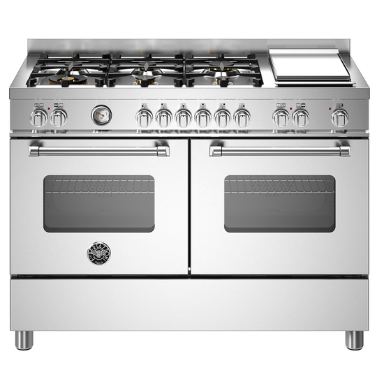 Bertazzoni MAS126G2EXT Master gasspis med dubbelugn, 120 cm, rostfritt stål