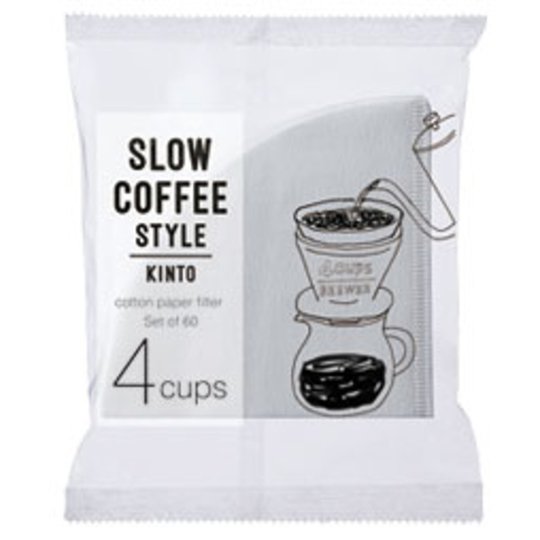 Kinto SCS-04-CP-60 cotton paper filter 4cups