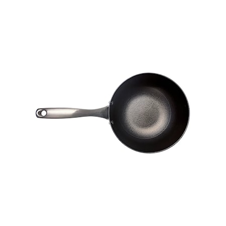 Såskastrull /Sautese med lock 2 liter Ø 20 cm Gjutjärn med Honeycomb mönster
