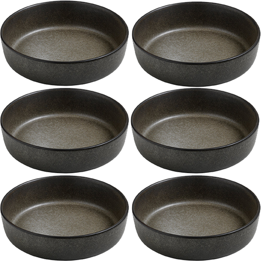 Aida RAW sopptallrik, 6 st, forest brown