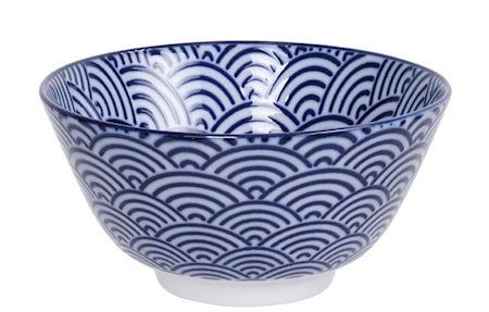 Nippon Blue Rice Bowl Wave 12 cm