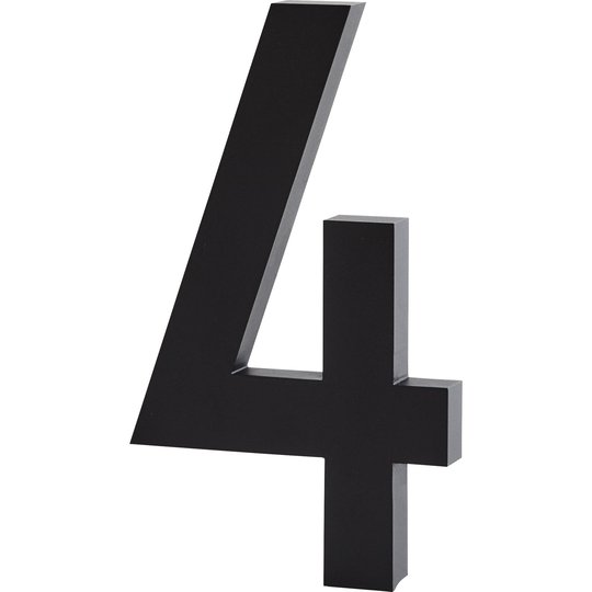Design Letters Siffra Grå i Aluminium 50 mm, 4