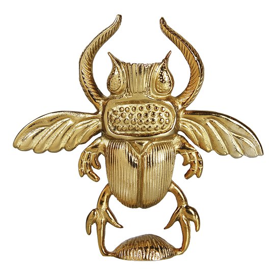 & klevering - Scarab Ljusstake Skalbagge 15 cm Guld