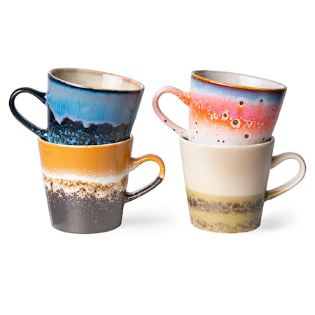 70s ceramics Americano Mugg Set om 4 Pegasus