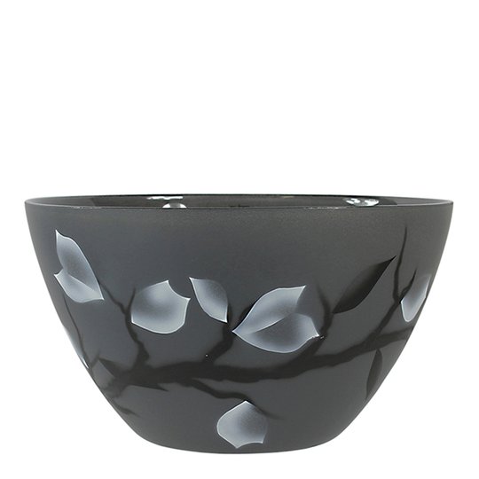 Nybro Crystal - Nippon Skål 21 cm Grå