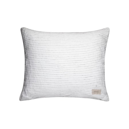 Kuddfodral Vit med Svarta Ränder 50x60 cm