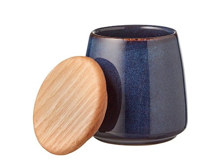 Burk med Lock 12 cm Mörkblå