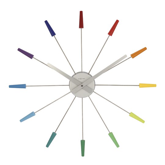 NeXtime - Plug Inn Colours Väggklocka 59 cm Multi