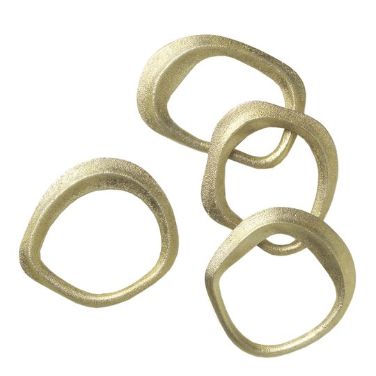 Ferm Living - Flow Servettring Mässing 4-pack