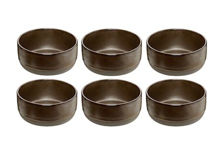 Raw Skål Metallic Brown 6 st
