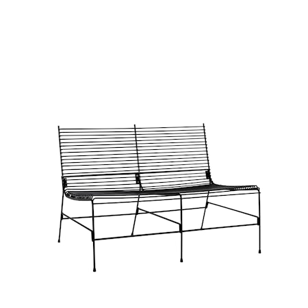 String Bänk Utomhus Svart