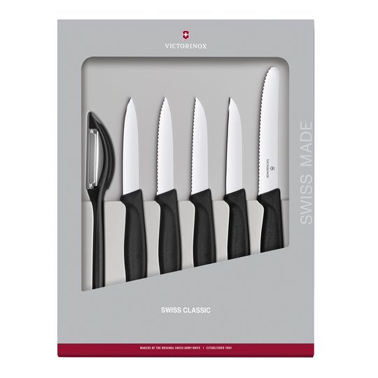 Victorinox - Swiss Classic Knivset 6 delar Svart
