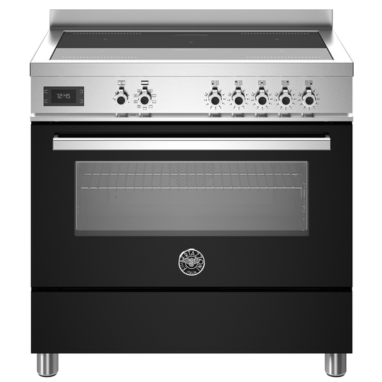 Bertazzoni PRO95I1ENET Professional induktionsspis med singelugn, 90cm, svart