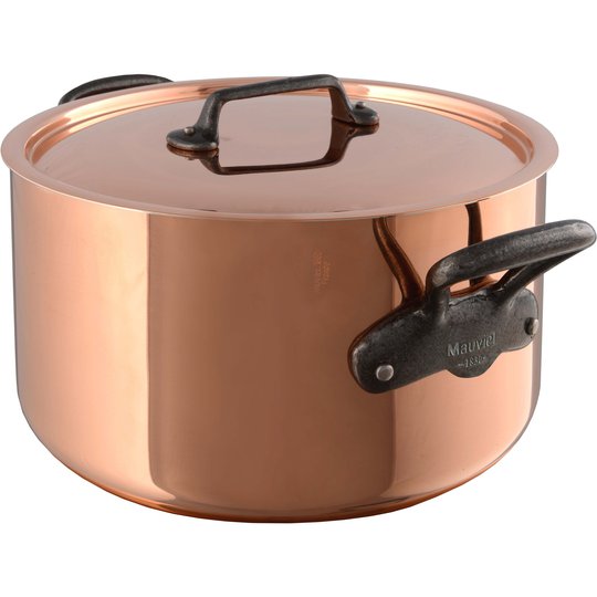 Mauviel M’250 Cuprinox hög gryta med lock