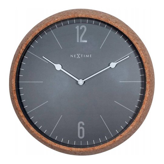 NeXtime - Cork Väggklocka 30 cm Grå