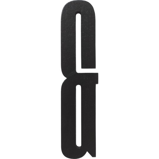 Design Letters Svart Bokstav i Trä, &