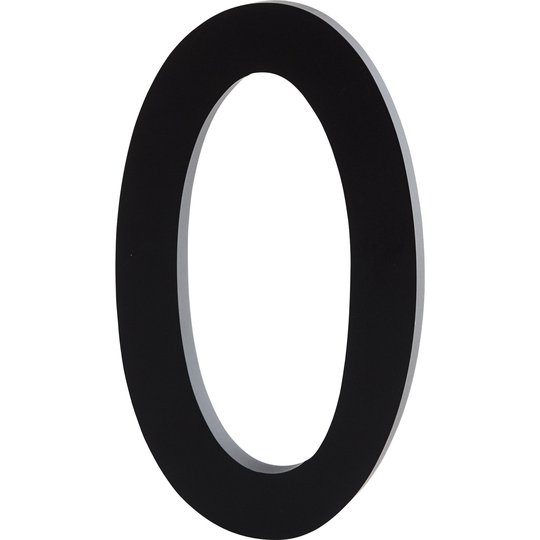 Design Letters Siffra Grå i Aluminium 50 mm, 0
