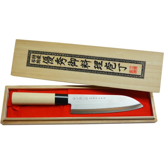 Satake Santokukniv i Balsabox Magnoliahandtag 17 cm