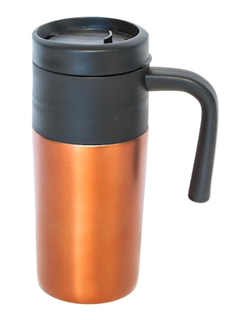 Bilmugg rak med handtag orange