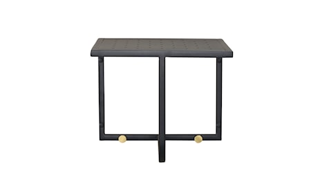 Jersey Vägghylla Svart Metall/guldknopp 30 cm