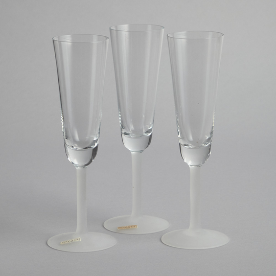 Kosta Boda - Champagneglas med Frostad Fot 3 st