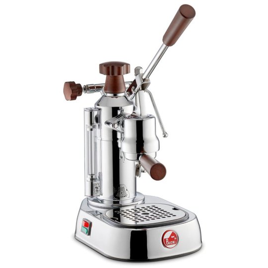 La Pavoni Europiccola Lusso Espressomaskin 0,8 liter Rostfritt stål med trähandtag LPLELH01EU